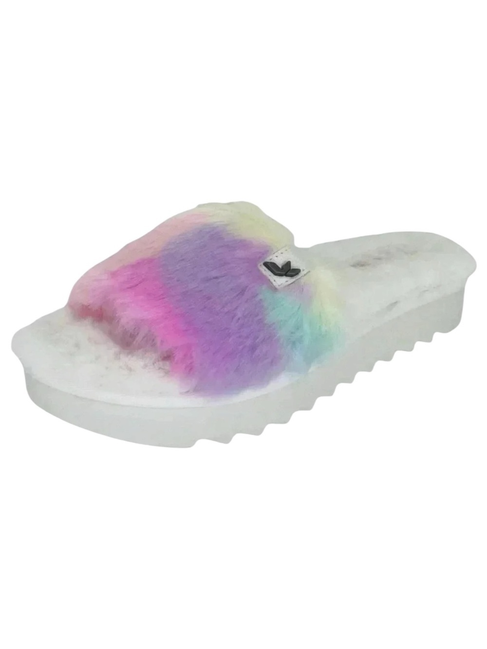 Koolaburra by UGG Womens Fuzz-AH Faux Fur Pastel Slide Sandals Size 6M